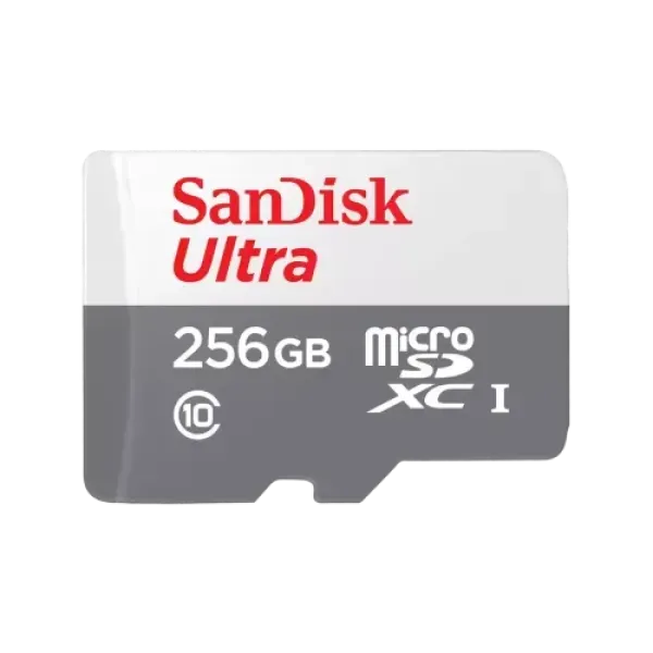 SanDisk Ultra 256GB Class-10 100mbps Micro SDXC UHS-I Memory Card (SDSQUNR-256G-GN3MN)
